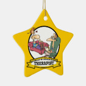 WORLDS GREATEST THERAPIST MANNEN CARTOON KERAMISCH ORNAMENT (Rechts)