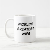 "World's Greatest Wife" Mug (Gauche)