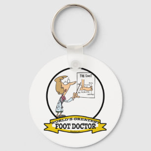WORLDS GROATEST FOOT DOCTOR VROUWEN CARTOON SLEUTELHANGER