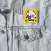 WORLDS GROATEST HACKER CARTOON VIERKANTE BUTTON 5,1 CM (In situ)