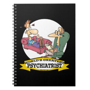 WORLDS GROATEST PSYCHIATRIST CARTOON NOTITIEBOEK