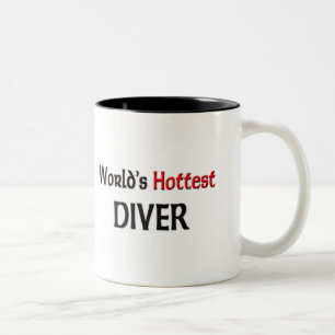 Worlds Hottest Diver Tweekleurige Koffiemok