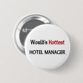 Worlds Hottest Hotel Manager Ronde Button 5,7 Cm (Voorkant /achterkant)
