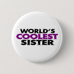 Worlds koelste zuster ronde button 5,7 cm