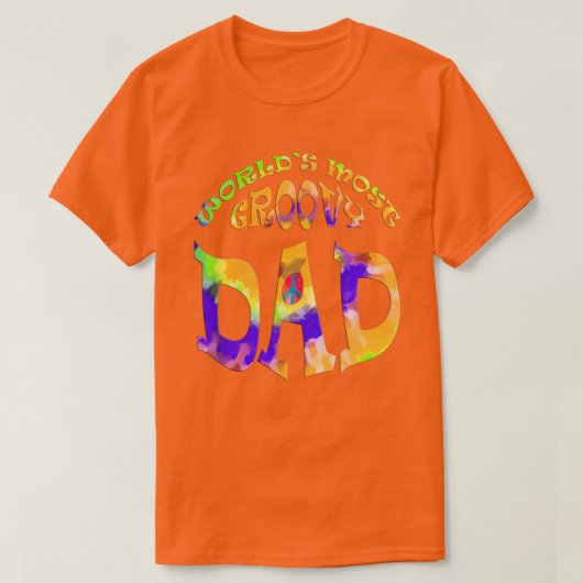 Worlds Most Groovy Dad T-shirt (Design voorkant)
