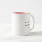 World's Okayest Boss Coworker Manager Modern Mug (Devant droit)