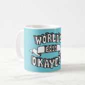 World's Okayest Boss Funny Text Mok (Voorkant links)