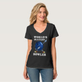 World's Okayest Bowler Bowling Player T-shirt (Voorkant volledig)