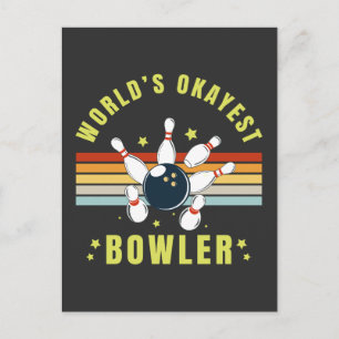 Worlds Okayest Bowler Feestdagenkaart