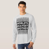 Worlds Okayest Brother Shirt Ugly kerstSweate (Voorkant volledig)