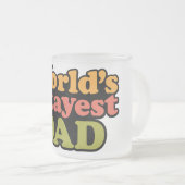 World's Okayest Dad Frosted Coffee Mok (Voorkant rechts)
