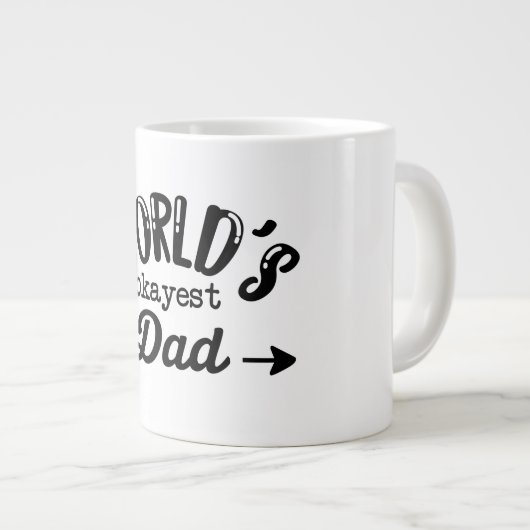 World's Okayest Dad Mok - Funny Giant Coffee Cup (Voorkant rechts)