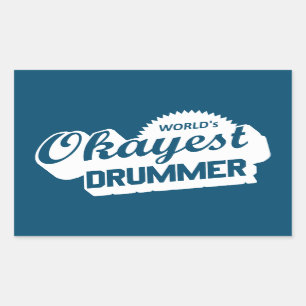 Worlds Okayest Drummer Rechthoekige Sticker