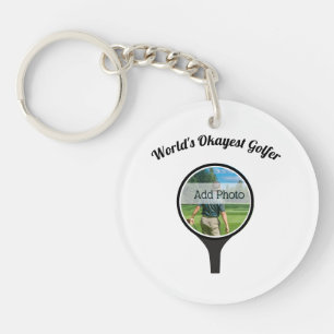 World's Okayest Golfer, Cute Golf spelers foto Sleutelhanger