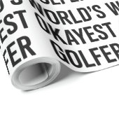 World's Okayest Golfer Dad Father's Day Golfing  Cadeaupapier (Rol Hoek)