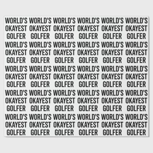 World's Okayest Golfer Dad Father's Day Golfing  Cadeaupapier (Vlak)