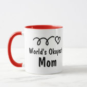 World's Okayest Mam | Cute Coffee Mok Cadeau Cadea (Links)