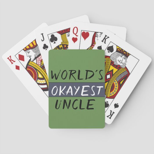 World's Okayest oom Funny Pokerkaarten (Achterkant)