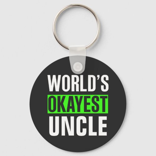 World's Okayest Oom Sleutelhanger (Voorkant)