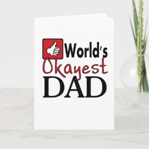 World's okayest papa drôle carte fête des pères hu