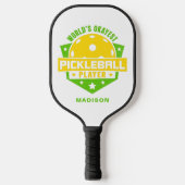 World's Okayest Pickleball Player Funny Name Pickleball Paddle (Voorkant)