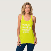 World's Okayest Workout Buddy Tanktop (Volledige Voorkant)