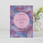 Worlds Sweetest Mam Bedankkaart (Staand voorkant)