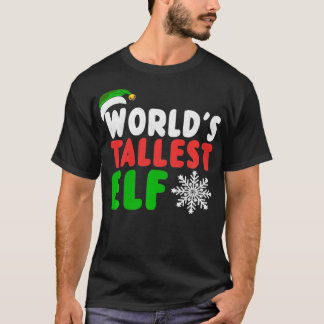 World's Tallest Elf Funny Kerstmis T-shirt