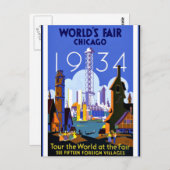 World's Trade Fair, Chicago 1934 Briefkaart (Voorkant / Achterkant)