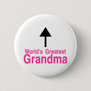 Worlets Greatest Grandma Arrow Ronde Button 5,7 Cm