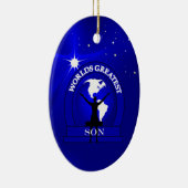 Worlets Greatest Son Kerstannament Keramisch Ornament (Rechts)
