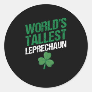 Worlets Tallest Leprechaun St Patricks Day Gift Ronde Sticker