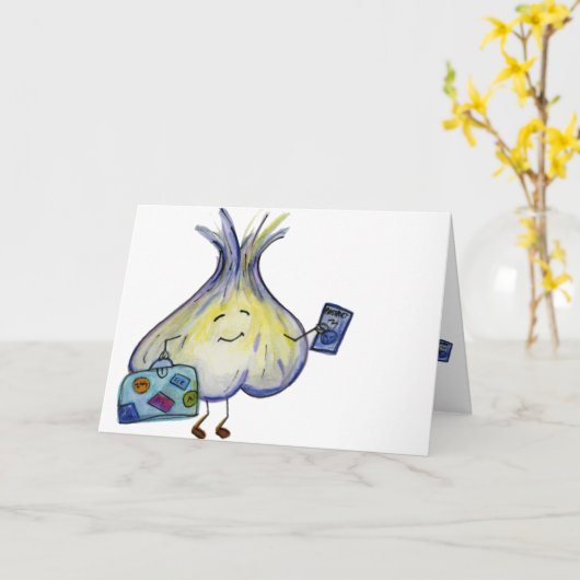 Worlly Garlic, carte de voeux vierge (Fleur jaune)