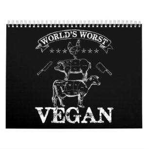 Worlst Vegan Vat BBQ Chicken Pig Cow Kalender