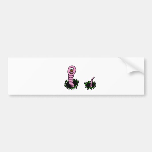 worm bumpersticker (Voorkant)