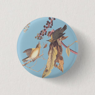 Worm-Eating Warbler Bird Ronde Button