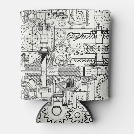 Worm Gears: Naadloze technische machines. Blikjeskoeler (Voorkant)