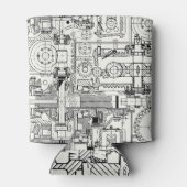 Worm Gears: Naadloze technische machines. Blikjeskoeler (Achterkant)