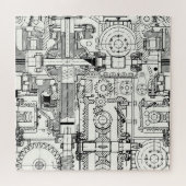 Worm Gears: Naadloze technische machines. Legpuzzel (Horizontaal)