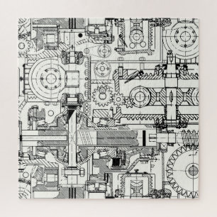 Worm Gears: Naadloze technische machines. Legpuzzel