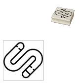 worm rubberstempel (Gestempeld)