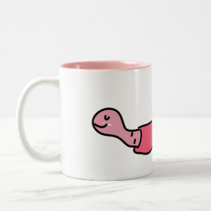worm tweekleurige koffiemok