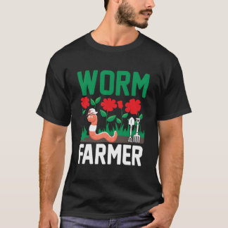 Wormboer Wormboerderij Vermicompostering Vermicult T-shirt