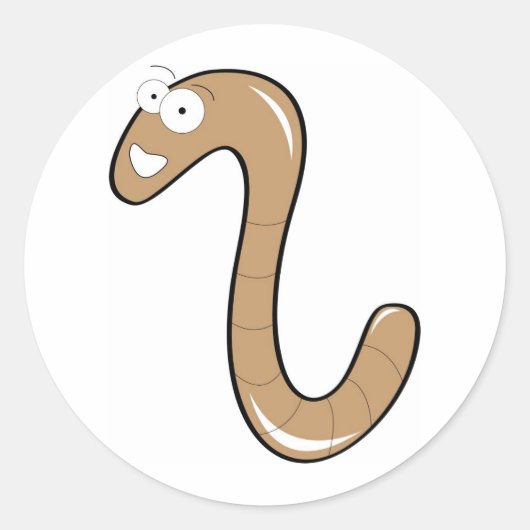 wormen ronde sticker (Voorkant)