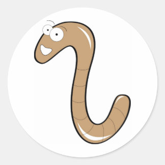 wormen ronde sticker
