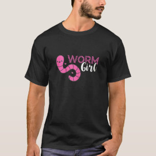Wormkweker Meisje Rode Wiggelaar Worm Composterend T-shirt