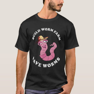 Wormkweker Red Wiggler-wormenhoed Roodworm Compost T-shirt