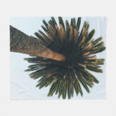 Wormoogfotografie van palmboom fleece deken (Voorkant (Horizontaal))