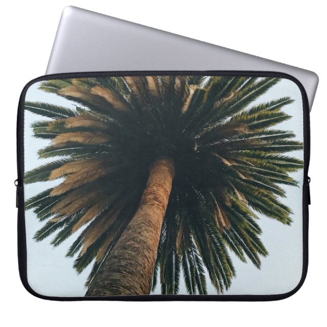 Wormoogfotografie van palmboom laptop sleeve (Voorkant)