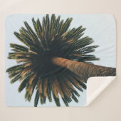 Wormoogfotografie van palmboom sherpa deken (Voorkant (horizontaal))